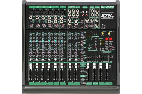 Stk-Pro VM-14SDDR Power-Mixer 2X440W ,14 Kanal, Çift Efekt, Subout