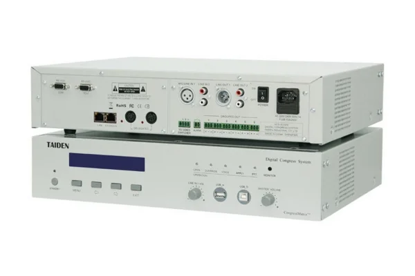 Taiden HCS-8300 MAU8300 Serisi Merkez Ünitesi,Oylama, 64 Kanal Simultane, Fiberoptik Arayüzü, Cobranet Arayüzü