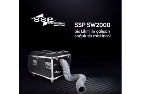 SSP XSW-2000 Saf su ve Sis Likiti ile çalışan yerde kalan Sis Makinesi, 2000W