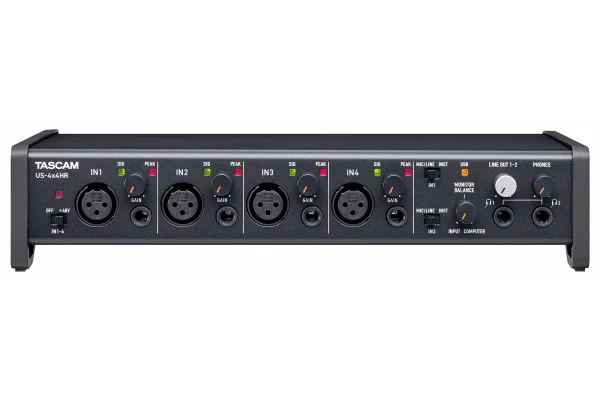 Tascam US-4x4HR USB-C Audio Interface, 4 in - 4 outs
