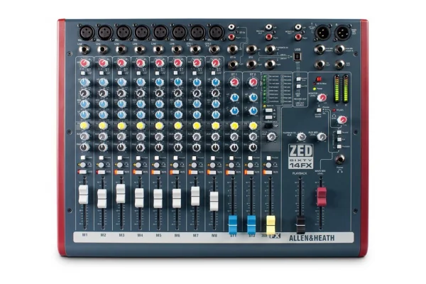Allen & Heath ZED60-14FX  12 Kanal (8 Mono / 2 Stereo) Analog Deck Mixer