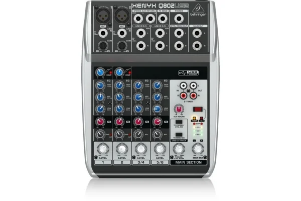 Behringer Q802USB Usb Mixer, 8-In 2-Bus,
