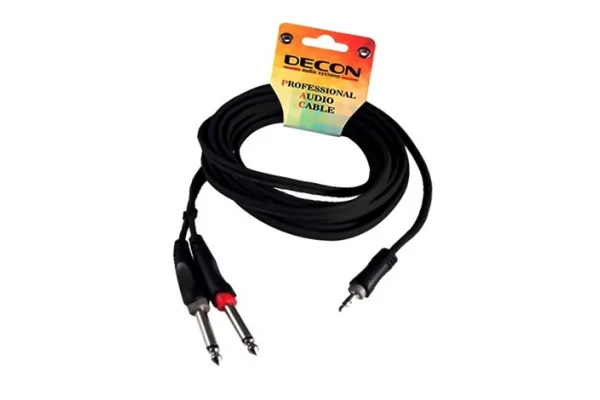 Decon DC-130L3 Aux Kablosu 2x6.3 mm. Jak to 3.5 mm. Stereo Jak. 1.5-metre