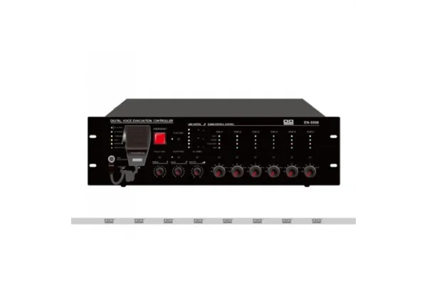 Decon DA-EVAC480 6-zone EVAC Controller, 240W Amfi, Alert Voice Mmessage with fireman Mikrofon