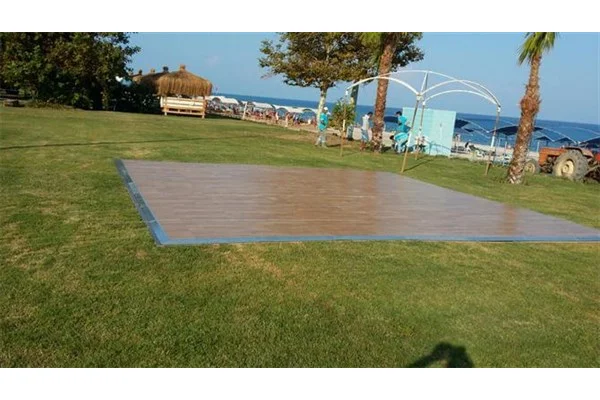 DPS-100 Portatif Dans Pisti, Laminat Parke yüzey, Aliminyum Profil, 100x100 cm adet