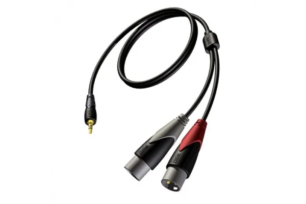 Procab CLA712/3 çift erkek XLR dan 3,5mm mini jaka,3.0 Metre kablo