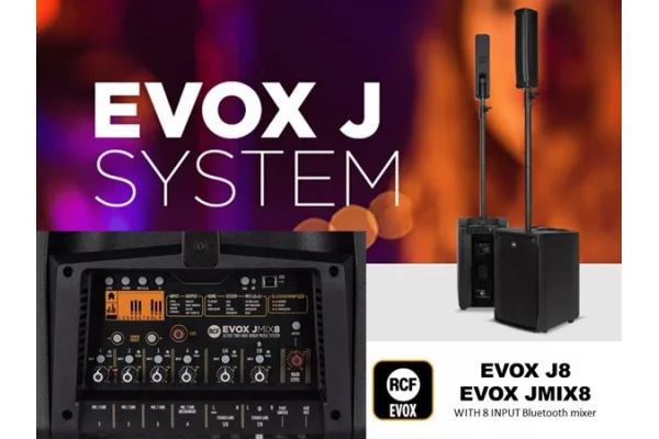 RCF EVOX JMIX8 Mikserli Vertical Array Hoparlör Sistemi, 12+ 8x2 1400W 128-dB