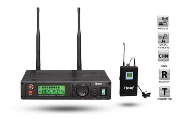 ROOF R1100 Yaka Tipi Kablosuz Mikrofon Seti 765 Mhz (son 1 adet)
