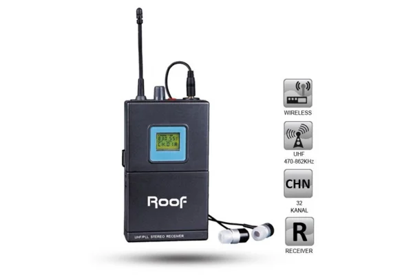 ROOF R-3R Tour Guide Body Pack Receiver + Headphone