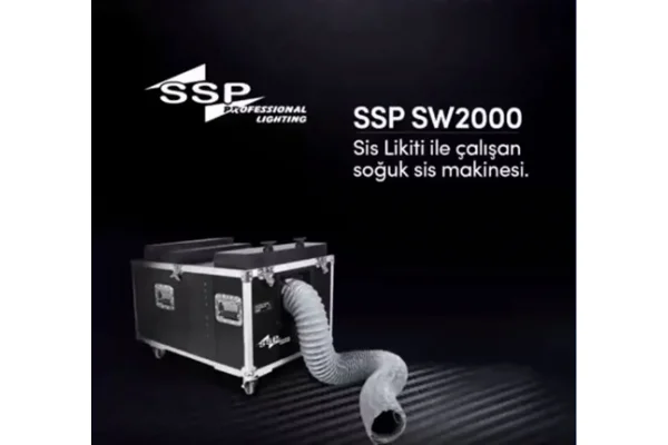 SSP XSW-2000 Saf su ve Sis Likiti ile çalışan yerde kalan Sis Makinesi, 2000W