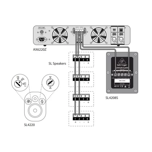 Behringer SL4208S  8 Pasif Subwoofer 160-Watt