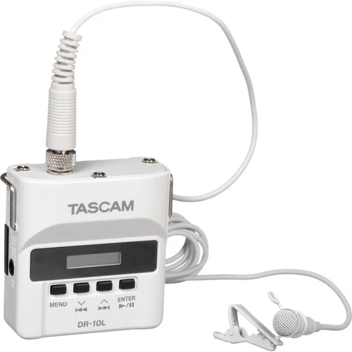 Tascam TM-10LW Lavalier Cond. Mic. WHITE for DR-10LW