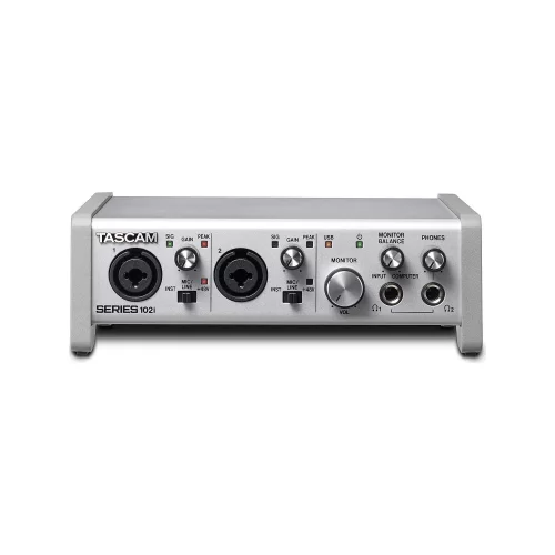 Tascam SERIES 102I USB-2.0 Audio-/MIDI-Interface, 10 In (2 Analogue + 1 SMUX) and 2 Out, MIDI, DSP-MIxer