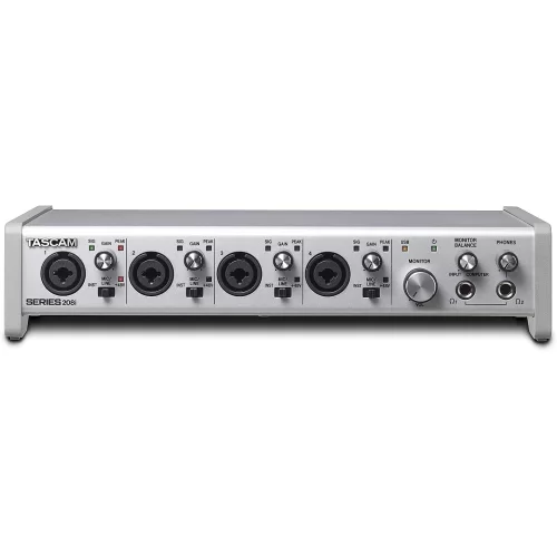 Tascam SERIES 208I USB-2.0 Audio-/MIDI-Interface, 20 In (4 Analogue + 2 SMUX) and 8 Out, MIDI, DSP-MIxer