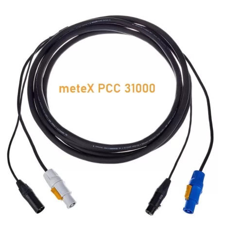 Metex DMX-PC10 Hybrid Hazır Atlama DMX Kablosu 10 mt. Powercon + DMX
