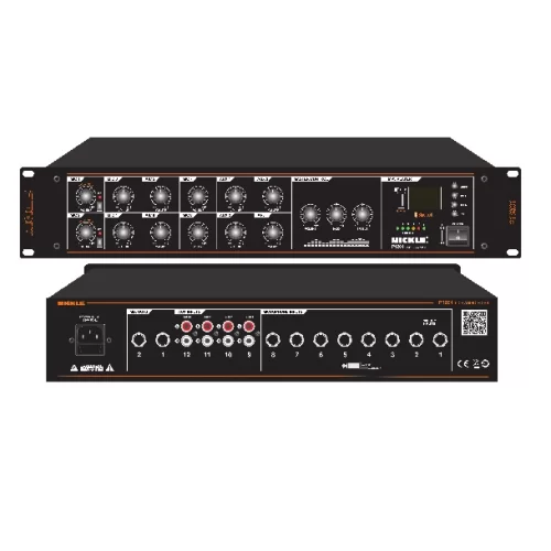 Mickle P1201 19 Preamp-Mixer, USB/SD/Bluetooth 12 Kanal, 4 Aux,