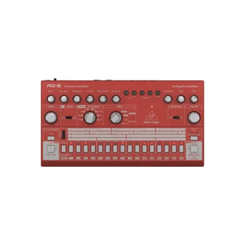 Behringer RD6-BU Classic Analog Drum Machine with 8 Drum Sounds, 16-Step Sequencer and Distortion Effects