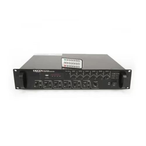 Decon DP-7406S 6-zone 300W/100V Mixer-Ampli, SD/USB/Bluetooth/FM Player, 2 Line, 4 Mikrofon, DP-4012 ile kullanılır.