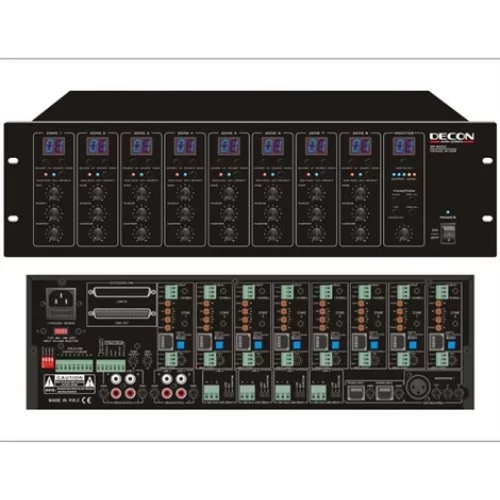 Decon DP-8000 8x8 Audio Matrix Controller, CAT5, DP-8000A 8 zone mikrofon ile kullanılabilir