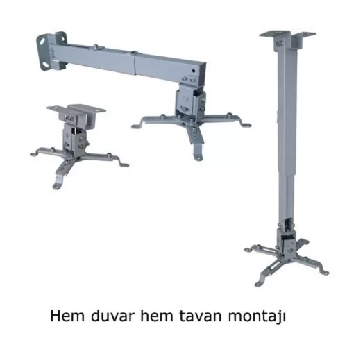 Prj-Flex1 Projeksiyon Askı Aparatı Tavana Veya Duvara Monte Edilebilir 60 Cm.