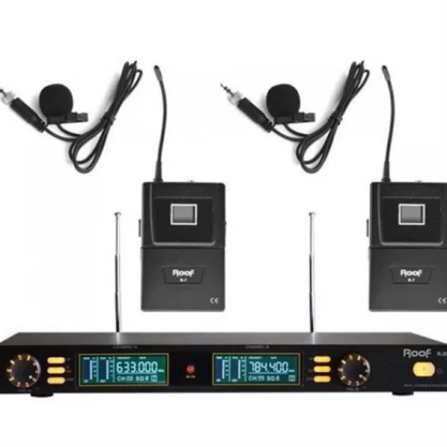 ROOF R-202 Y-Y Çift Yaka Telsiz Mikrofon Seti
