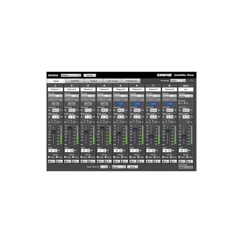 SHURE Scm820 8-Kanal Digital Intellimix Automatic Mixer