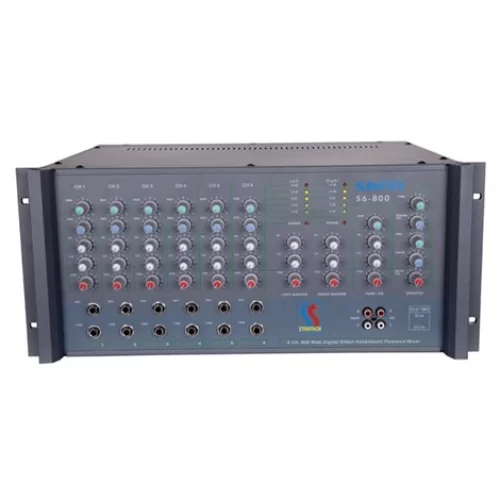 Startech Safir S6/800/100V USB 6 Kanal Mixer-Ampli 2x400W/4-ohm/100V