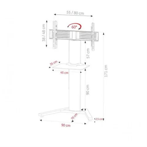 Ultimate GL-B-1500 Askılı TV Monitor Standı 32 - 40-42-55 Uyumlu