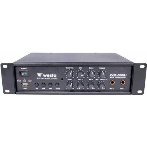 WESTA WM-500U 100W/100V Mixer-Amplifier, Usb Mp3 Player