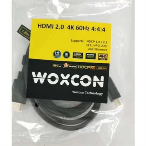 WOX WX-HDMI20-0018 1,8 metre HDMI Kablo, 4K @ 60Hz 4:4:4 18G HDMI2.0 1,8 Metre