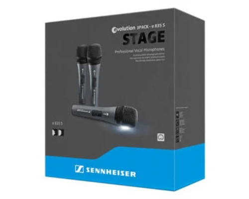 Sennheiser 3-PACK E 835-S 3 lü Paket Dinamik Mikorofon Seti (Anahtarlı)