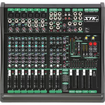 Stk-Pro VM-14SDDR Power-Mixer 2X440Watt ,14 Kanal, Çift Efekt, Subout