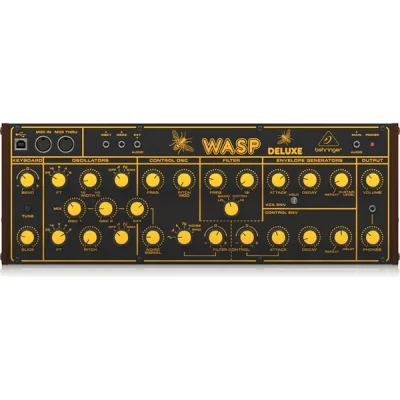 Behringer WASP DELUXE Legendary Hybrid Synthesizer with Dual OSCs, Multi-Mode VCF, 16-Voice Poly Chain and Eurorack Format