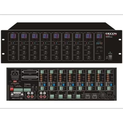 Decon DP-8000 8x8 Audio Matrix Controller, CAT5, DP-8000A 8 zone mikrofon ile kullanılabilir