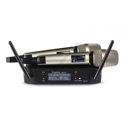 DOPPLER DM-122H Çift EL Telsiz Mikrofon Seti, Diversity