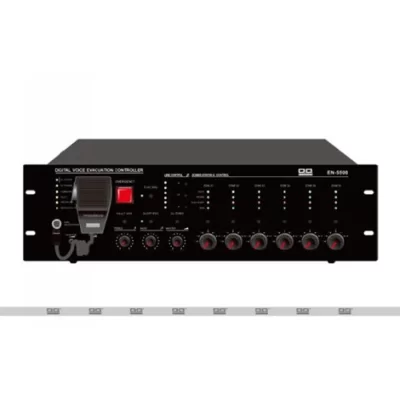 Decon DA-EVAC480 6-zone EVAC Controller, 240W Amfi, Alert Voice Mmessage with fireman Mikrofon