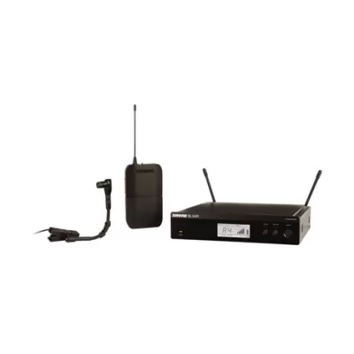 SHURE BLX14RE Receiver+ WA302 Kablo ile Enstrüman Tip Kablosuz Mikrofon Seti, Rack