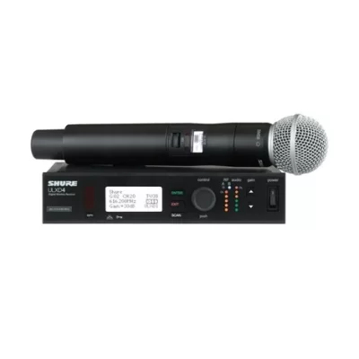 SHURE ULXD24E/SM58 Telsiz Mikrofon Seti, SM58 Mikrofonlu