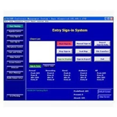 TAIDEN HCS-4217/50C Conference Sign-in Management Software Module (client)