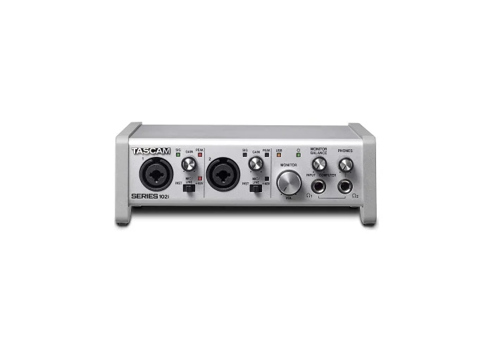 Tascam SERIES 102I USB-2.0 Audio-/MIDI-Interface, 10 In (2 Analog + 1 SMUX) and 2 Out, MIDI, DSP-MIxer