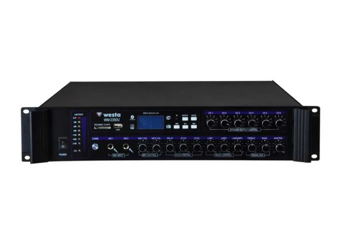 WESTA WM-2700 700W/100V Mixer-Amplifier 6-zone USB/SD/BLUT, APP Control