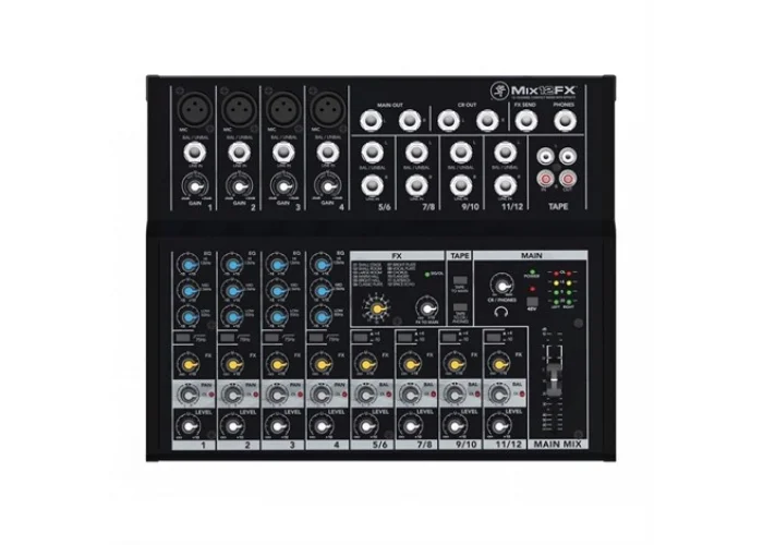 Mackie MIX12FX Stüdyo Mikseri, 12 Giriş 4 Kanal Mono - 4 Kanal Stereo, 12 Efekt Seçeneği