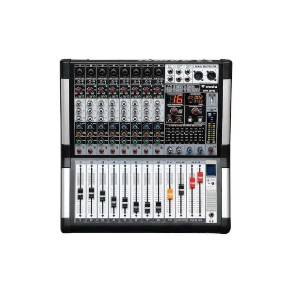 WESTA WM-8PS Power Mixer 2x500W/4-ohm 8 Kanal USB Bluetooth