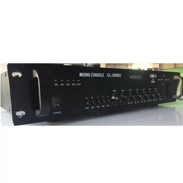Delco CL-5080U 5 Kanal 80W/100V Mixer-Amplifier ,Usb / Fm / Bluetooth