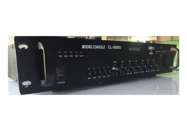 Delco CL-5080U 5 Kanal 80W/100V Mixer-Amplifier ,Usb / Fm / Bluetooth (kutusuz / az kullanılmış)