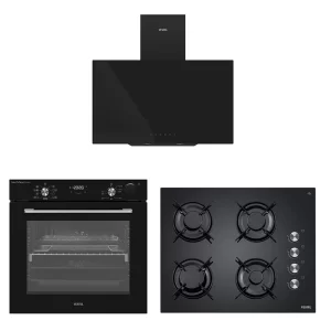 Vestel Eğik Siyah Buharlı Lightfry Set