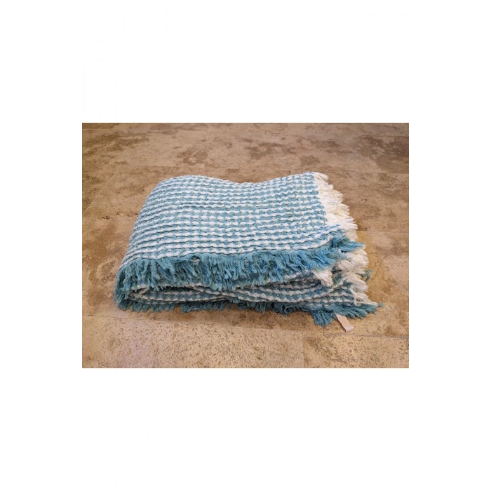 Kalın Waffle Pike Su Yeşili-Beyaz