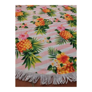 Yuvarlak Plaj Havlusu Ananas 150cm