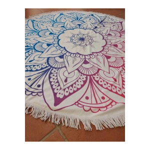 Yuvarlak Plaj Havlusu Mandala 150cm