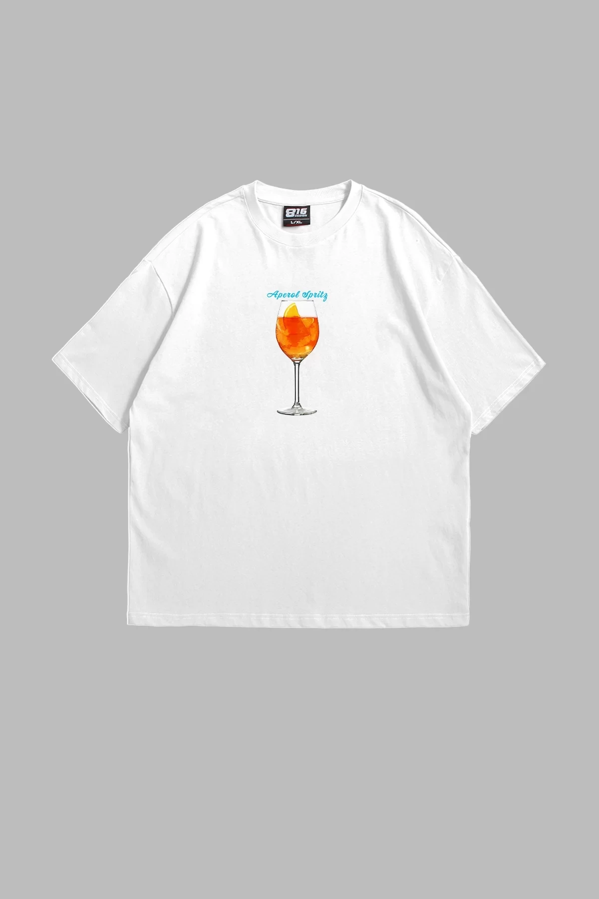 Aperol Baskılı Baskılı Premium Oversize Unisex Beyaz Tshirt